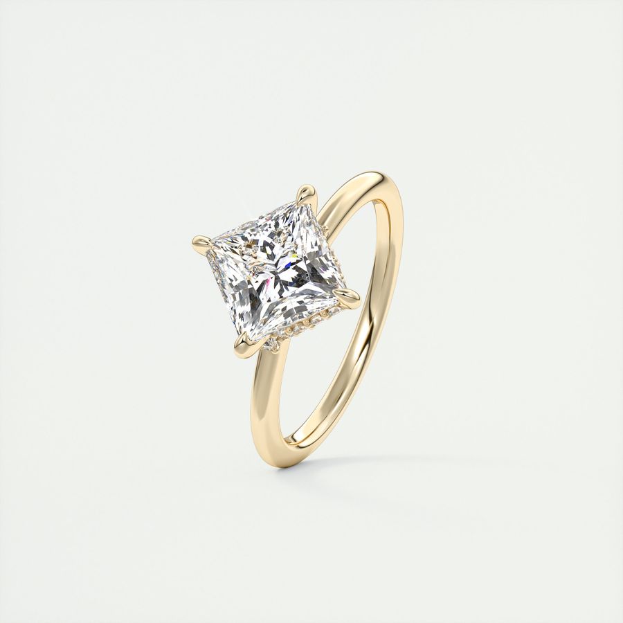 Low profile princess cut engagement ring new arrivals