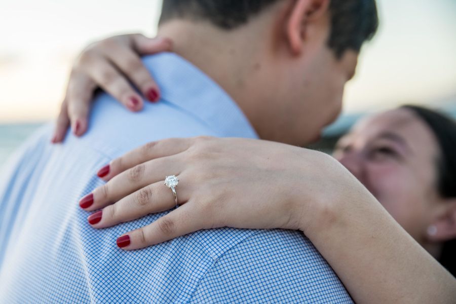 Premium Photo | Wedding ritual of rings for engagement in hands