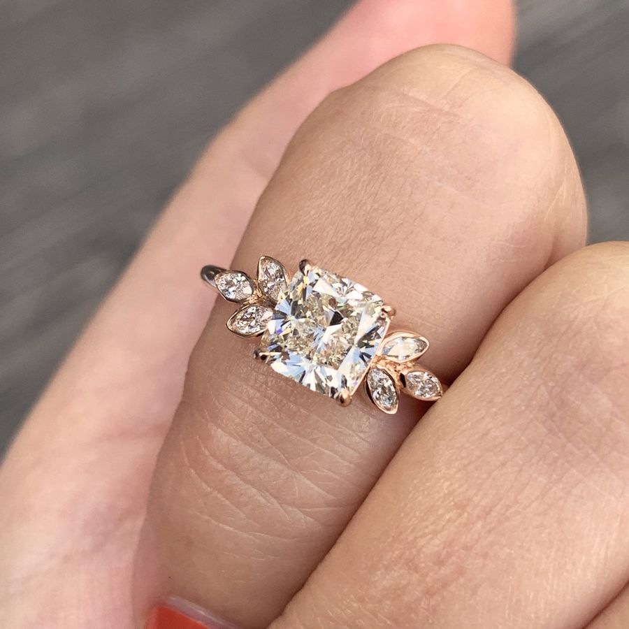 Double Diamond Engagement Ring | Jewelry by Johan - Jewelry by Johan