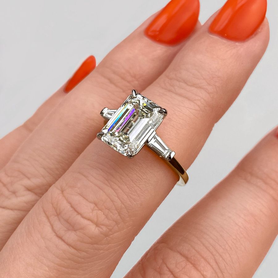 Rhodium hot sale engagement rings