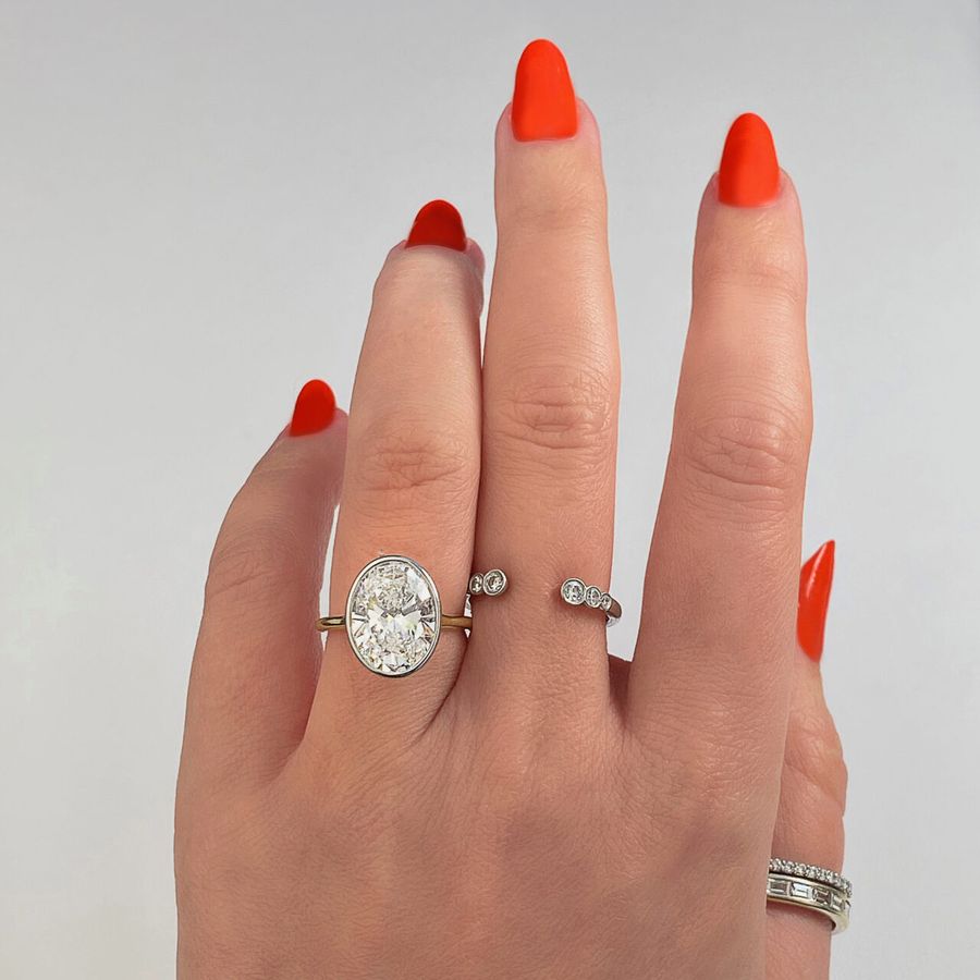 One big diamond on sale ring